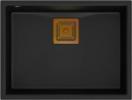 Quadron Zlewozmywak Quadron DAVID 50 GraniteQ pure carbon/elementy miedziane