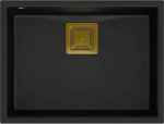 Quadron Zlewozmywak Quadron DAVID 50 GraniteQ pure carbon/elementy złote