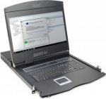 Digitus LCD Console 19inch KVM touchpad US keyboard