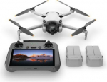DJI Drone Mini 4 Pro Fly More Combo with UHD 4K 60 fps Camera with DJI RC2 Remote Controller, Light Gray EU (CP.MA.00000735.01)