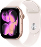Apple Watch Series 11&nbsp;GPS&nbsp;46mm&nbsp;Rose Gold Aluminium Case with Light Blush Sport Band - M/L