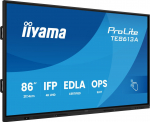 Iiyama Monitor iiyama iiyama TE8613A-B2AG signage display Interaktywny płaski panel 2,17 m (85.6'') Wi-Fi 500 cd/m 4K Ultra HD Czarny Ekran dotykowy Procesor wbudowany Android 24/7