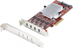 Startech .COM 4-Port USB-C 10Gbps PCIe Karte 4x Separate USB 3.2 Kontroller PCI Express 3.0 Niedrigprofil Bugel TAA