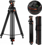 KF Profesjonalny Statyw Filmowy do Filmowania VIDEO Głowica Olejowa K&F 192cm / KF09.147