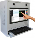 Techly Szafa na Komputer Przemysłowy PC i Monitor Dotykowy 22''