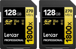 Lexar Karta Lexar Professional 1800x SDXC 128 GB + 128 GB Class 10 UHS-II/U3 V60 (LSD1800128G-B2NNG)