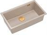 Graniteq LOGAN 110 GraniteQ zlewozmywak pearl beige 76x45x23,5 cm 1-komorowy wpuszczany z syfonem manualnym miedziany