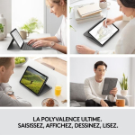 Logitech Etui z klawiatura do iPada - 4. generacji - LOGITECH - FOLIO TOUCH IPAD AIR - Szary