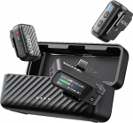 Boya Microphone Wireless BOYAMIC 2-02 2.4GHz, AI Powered Noise Cancellation with 2 receivers and 1 transmitter (Type-C) Black EU