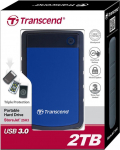 Transcend Dysk zewnętrzny HDD Transcend 25H3B 2TB Czarno-niebieski (TS2TSJ25H3B)
