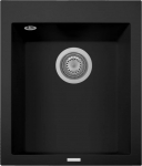 Plados Valamu komplekt ONE ON4110-70, must matt, koos sifooni ja ventiiliga.