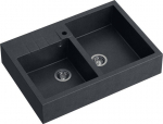 Quadron Zlewozmywak Quadron BILL 120 GraniteQ black diament/elementy stalowe