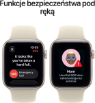 Apple Watch SE 3 GPS 44mm Starlight Aluminium Case | Sand Sport Band - M/L