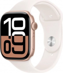 Apple Watch Series 10 GPS 46 mm Rose Gold Aluminium Case with Light Blush Sport Band - S/M
