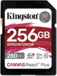 Kingston 256GB React Plus 280/150/MB/s U3 V60 SD Card