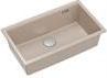 Graniteq LOGAN 110 GraniteQ zlewozmywak pearl beige 76x45x23,5 cm 1-komorowy podwieszany z syfonem manualnym stal szlachetna