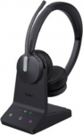 Yealink Słuchawki Yealink Yealink WH64 Dual Zestaw słuchawkowy Przewodowy i Bezprzewodowy Opaska na głowę Połączenia/muzyka Bluetooth Podstawka do ładowania Czarny