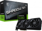 MSI GeForce RTX 5080 16G SHADOW 3X OC Bulk Pack | NVIDIA | 16 GB | GeForce RTX 5080 | GDDR7 | HDMI ports quantity 1 | PCI Express Gen 5