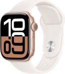 Apple Watch Series 10 GPS 42 mm Rose Gold Aluminium Case with Light Blush Sport Band - S/M