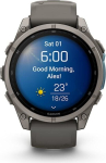 Garmin Smartwatch Garmin Fēnix&reg; 9 &ndash; 47mm Tytan z kamienno-szarym silikonowym paskiem (010-04762-01)