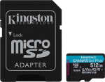Kingston microSDXC Canvas Go! Plus Gen4 512GB A2 U3 V30 + adapter