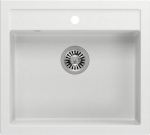 Quadron Zlewozmywak Quadron BILL 110 GraniteQ snow white/elementy stalowe