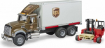 Bruder MACK Granite UPS Logistics truck with fo