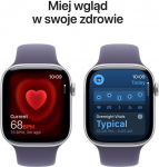 Apple Smartwatch Apple Watch 11 GPS + Cellular 42mm Silver Alu Sport Band S/M Fioletowy  (MF8H4ZR/A)