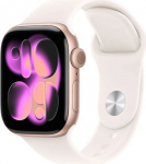 Apple Watch Series 11 (2025) GPS 42mm Rose Gold Alu Case, Light Blush Sport Band M/L EU MEU44