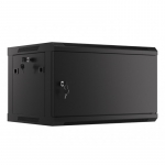 6U 19'' Pakabinama spinta/ 600 x 450 x 368mm/ Juoda/ Nesumontuota/ Metalinės durys
