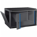 6U19'' Pakabinama spinta/ 600 x 500 x 368mm/ Juoda/ Nesumontuota