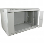 6U 19'' Pakabinama spinta/ 600 x 600 x 368mm/ Pilka/ Nesumontuota