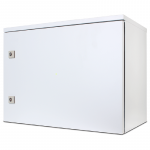 IP55 6U 19" sieninė spinta, plieninės durys / 415 x 550 x 320 mm / pilka, surinkta