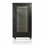 22U 19'' Pastatoma komutacinė spinta/ 600 x 600 x 1100mm/ PERFORED durys/ Juoda/ Nesumontuota