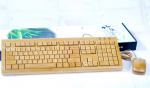 USB Klaviatuur + arvutihiir bambusest