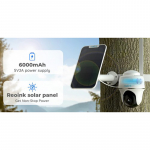 4G Rotatable CCTV camera with batteries and solar panel Reolink, 4 MPix, Go PT Plus