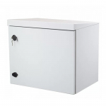 IP65 9U 19" sieninė spinta, plieninės durys / 520 x 590 x 430 mm / pilka, surinkta