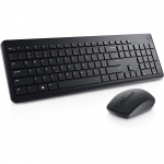 Dell klaviatuur ja hiir KM3322W Wireless, 2.4 GHz, Russian, Black