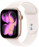 Apple Watch Series 11 GPS 42mm Rose Gold Aluminum Case with Sport Band (light blush) - S/M | MEU04ZR/A | 195950619133