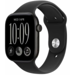 Apple Watch Series 12 GPS 46mm Black Aluminium Case | Black Sport Band - S/M | MJEK4MP/A | 195951226996
