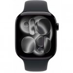 Apple Watch Series 11&nbsp;GPS&nbsp;46mm&nbsp;Jet Black Aluminium Case with Black Sport Band - S/M - MEUW4ET/A | 42959844 | 195950462463