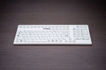GETT GERTETECHNIK GETT InduProof Smart Classic Silikon Tastatur mit NUM-block 106 Tasten IP68 wasserdicht desinfizierbar USB Farbe: weiss Layout: DE | KG19268 | 4260456050028