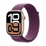 Apple Watch Series 10 GPS 46mm Rose Gold Aluminium Case with Plum Sport Loop MWWV3 EU | 36388212 | 195949565250