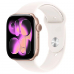 Apple Watch Series 11 (2025) GPS 46mm Rose Gold Alu Case, Light Blush Sport Band S/M EU MEV64 - ONLY BOX DAMAGE | MEV64LWADMG | 195950463651-D