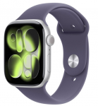 Apple Watch Series 11&nbsp;GPS&nbsp;42mm&nbsp;Silver Aluminium Case with Purple Fog Sport Band - S/M | MEU64MP/A | 195950631609