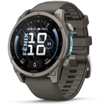 Garmin fenix 9 47mm Kieselgrau/Titan Silikon Armband | 010-04762-01 | 753759381011