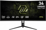 86,4cm/34" (3440x1440) MSI MAG 342CQRFDE E20 21:9 UWQHD Rapid VA 1ms 200Hz HDMI DisplayPort VESA HDR Pivot Black | 9S6-3DB64H-090 | 4711377392433