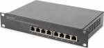 DIGITUS  8-Port Gigabit 80W PoE Managed Black | DN-95331 | 4016032464365