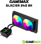 Chłodzenie wodne GameMax Gamemax CPU Liquid Cooler | GLACIER 240 LCD BK | Black | Intel, AMD | GLACIER 240 LCD BK | 6931858754552