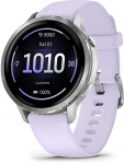 Garmin Venu&reg; 4 - 41 mm Gray/Silver with 18 mm Lavender Blue Quick Release Silicone Band | 010-03013-01 | 0753759342852
